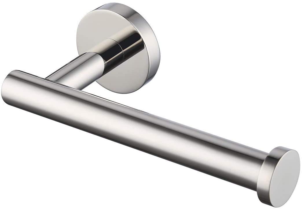 Live4Gadgets Toilet Roll Holder Wall Mounted Bathroom Paper Tissue Storage Dispenser Stainless Steel Modern Style, L4G-9904 (Polished, Chrome)