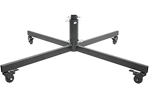 Vickerman 42" Rolling Tree Stand - Perfect for 12-15 ft Tree - Christmas Tree Stand Roller - Reliable and Durable - Sleek Black Look - Heavy Duty Commercial Stand