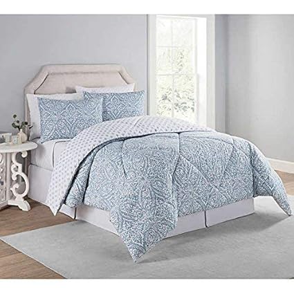 Style Decor 6 Piece Reversible Comforter Coverlet Set Damask