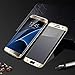Galaxy S7 Edge Screen Protector, [2 Pack] CTREEY S7 Edge Tempered Glass Full Coverage 3D Curved HD Ultra Clear Film Anti-Scratch Anti-Bubble Screen Protector for Samsung Galaxy S7 Edge (2Pack-Gold)