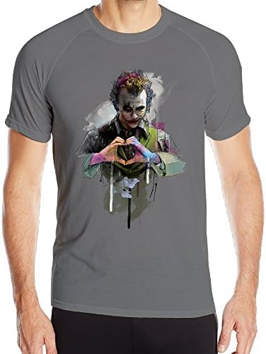 Fengziya Men's The Super Villain Heart Short-Sleeve Compression Shirt
