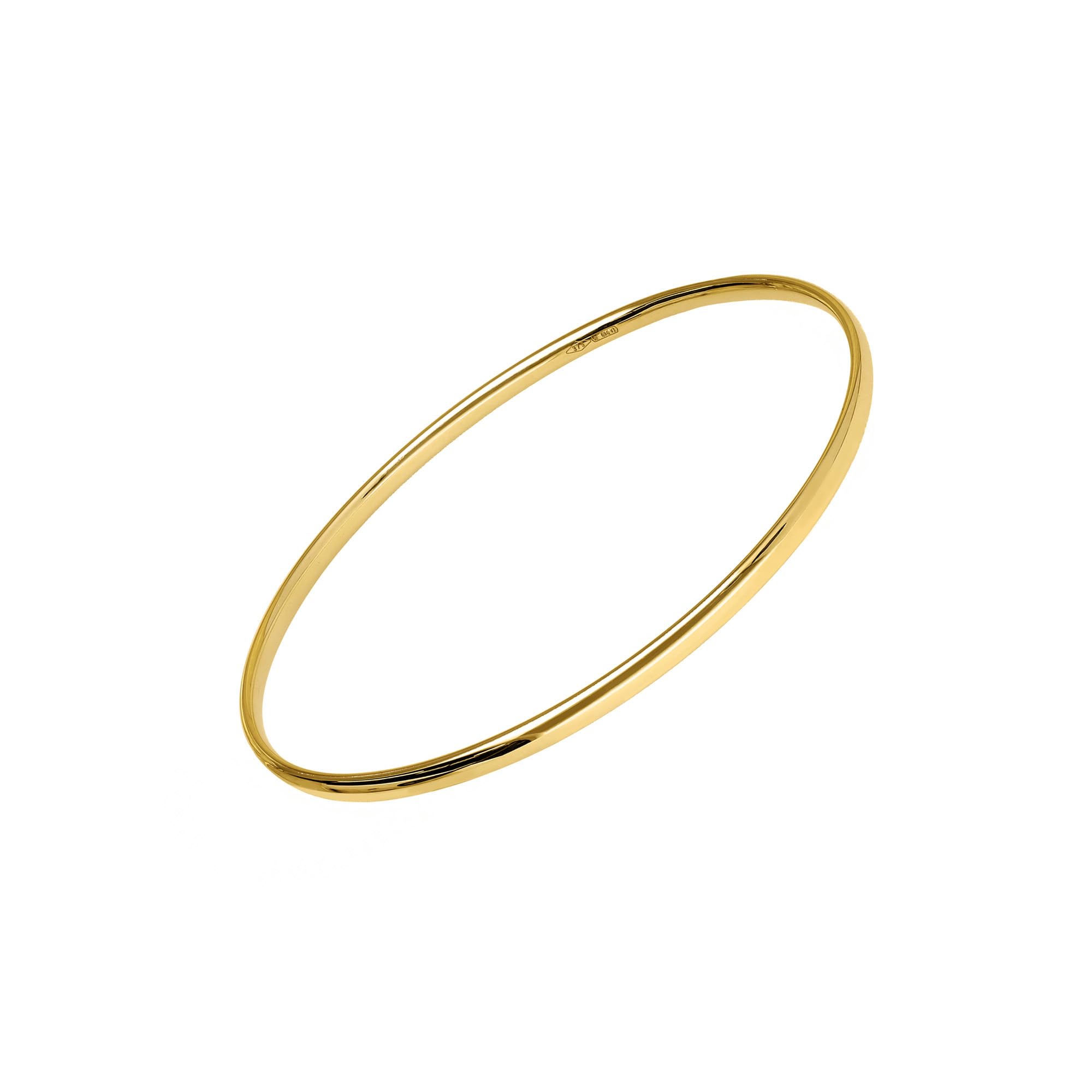 Lucchetta - Womens 9 Carats Yellow Gold Bangle 8"