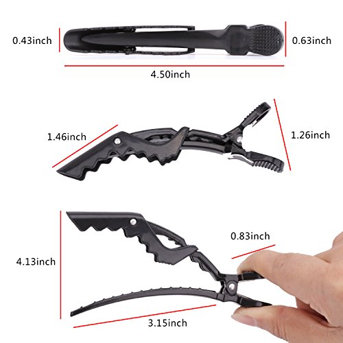 24 Pack Hair Clips, Giveme5 Croc Hair Clips Butterfly Hair Clamps for Salon Hair Coloring, Dying, Blow Drying, Styling, Sectioning Gator Alligator Clips Claw Hair Pins for for Women and Girls, 2 Style