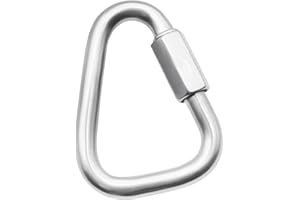 Anvin Large Quick Links Heavy Duty Carabiner Stainless Steel Chain Links Connector D Shape Locking Chain Hooks Repair Utility Screw Links for Camping Outdoor Equipment Hammocks