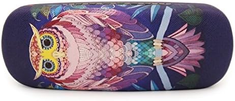 Yiano Hard Glasses Case for Eyeglasses Protective Clam Shell Holder Storage Box (Dark Purple)