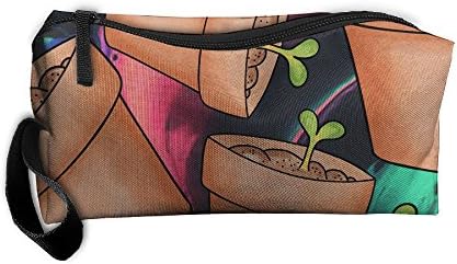 DFGGH Bonsai Sprout Unisex Cosmetic Bags Makeup Travel Zipper Storage Bags