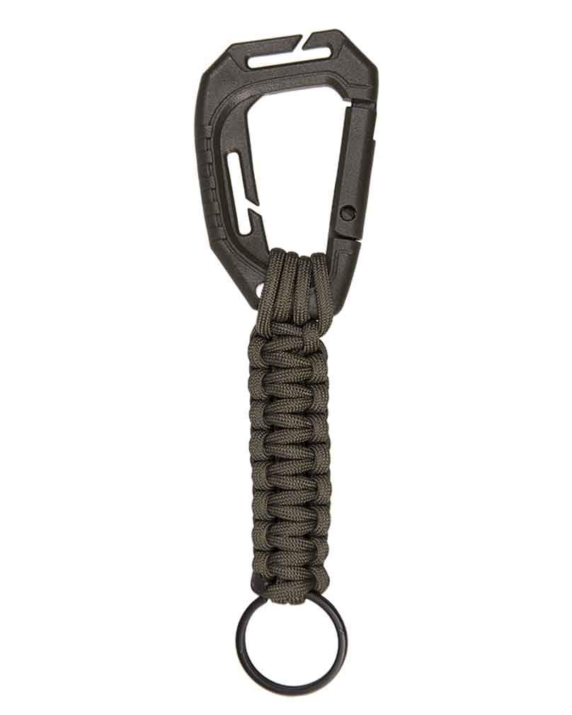 Keyring Paracord with Carab Molle, olive, standard size