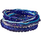 Yspokfay Colorful Bohemian Stackable Beaded Bracelet Handmade Elastic Beaded Stretch Bracelets Multicolor Seed Layered Stretch Bangle Bracelets