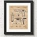 Vintage Colt JM Browning 1911 Pistol Patent Prints, 1 (11x14) Unframed Photos, Wall Art Decor Gift for Home Firearm Cowboys Office Ammo Garage Shop College Student Teacher Coach Defense Instructor