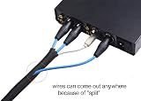 Alex Tech 10ft Cable Sleeve Split Wire Loom 1/2 inch Black view 3
