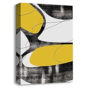 Canvas Wall Art Abstract Geometric Free Life Painting Artwork for Home Prints Framed - 12x18 inches