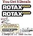 2 ROTAX POWER 3'' WHITE w/Yellow Vinyl Decals Can-AM ATV Bombardier Ski-Doo Snowmobile Ski Doo Summit Sled MXZ SkiDoo Stickers (White, 0.6''x 3'')