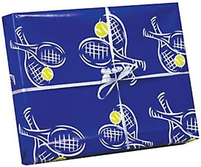 Tennis Wrapping Paper - Two 20 in x 30 in Sheets
