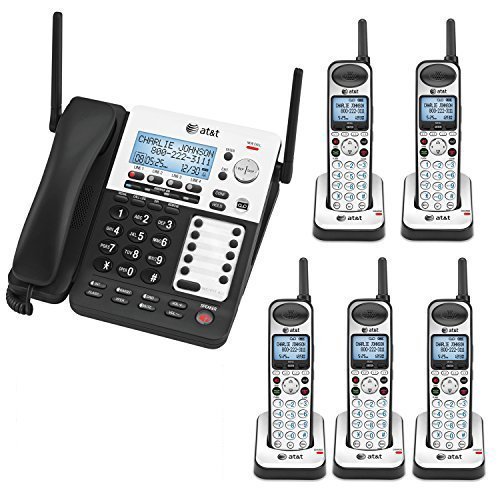 AT&T SB67118 / SB67138 4-Line Corded-Cordless Phone System w/ 5 SB67108 Handsets Bundle