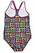 Speedo Girls 5-14 Black Hearts Splice One Piece Swimsuit (10)