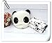 Cute Panda Velvet Plush Coral Fleece Throw Pillow and Blanket Set (Black White)