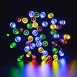 lederTEK Solar Christmas Powered Fairy String Lights 39ft 12m 8 Modes Lighting for Xmas Tree Decorations, Garden, Home, Party, Outdoor and Indoor, Waterproof (100 LED Multi-color)
