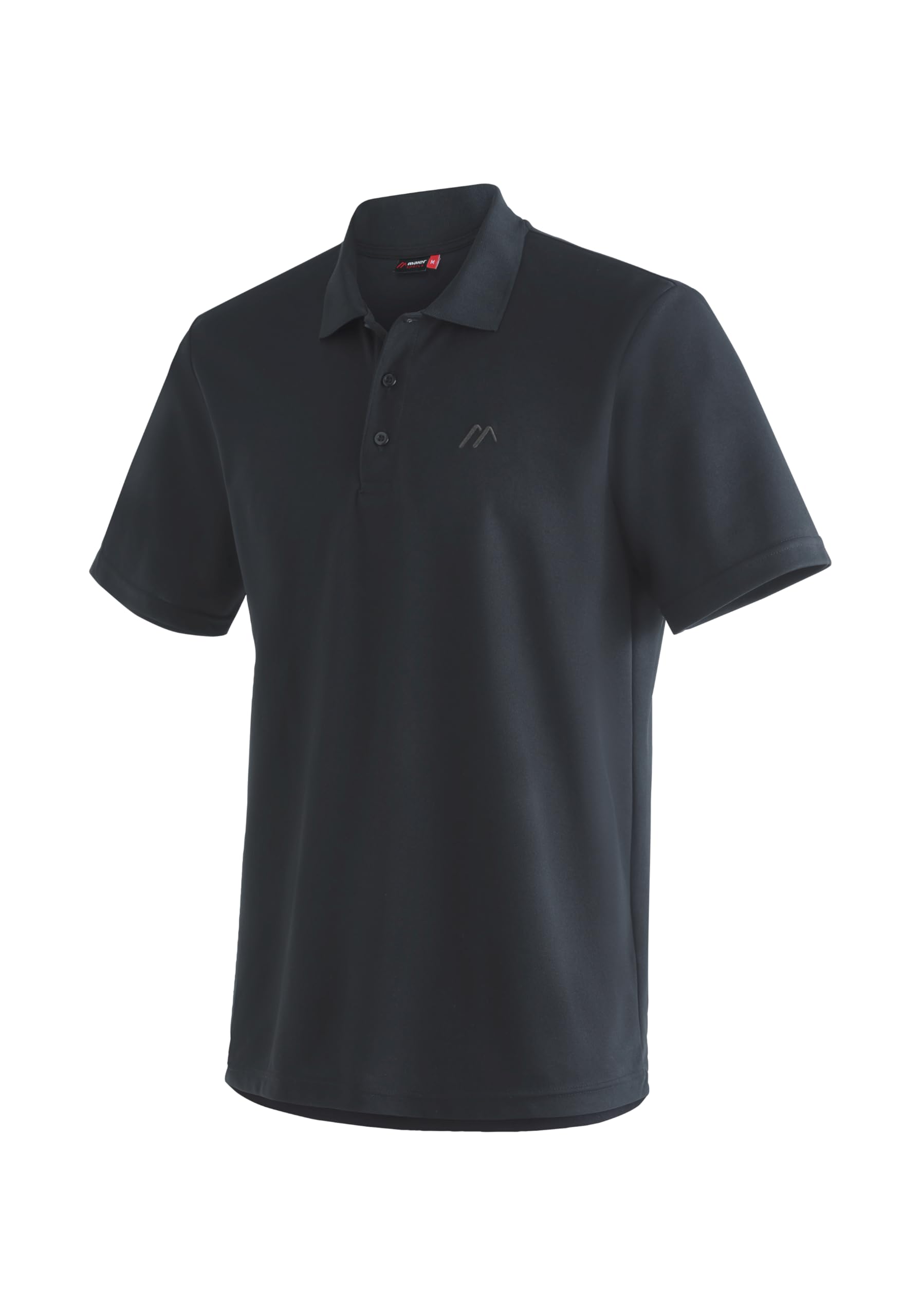maier sports Men's Ulrich Polo Shirt, Short-Sleeve piqué Shirt for Hiking and Leisure Black - Black