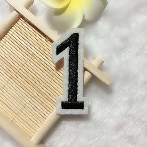 Digital Patch DIY Number 0-9 Embroidered Sticker Iron On/Sewing On Clothing Applique Badges