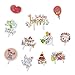 Yunko 100 Pcs Happy Birthday Theme Cupcake Toppers Birthday Party Favors Cake Decoration(Lovely Animal and Balloon)