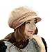 HINDAWI Women Girls Fluffy Knit Hat Crochet Winter Warm Snow Cap with Visor