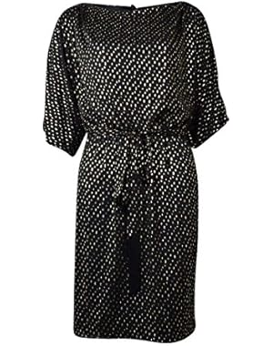 Jessica Simpson Women's Cold Shoulders Belted Dress