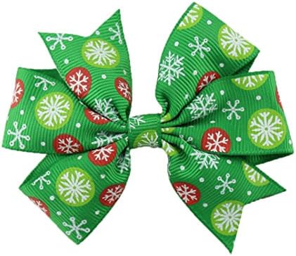 Feteso Baby Girls Christmas Hair Accessories Bowknot Hairpin Xmas Hair Clips