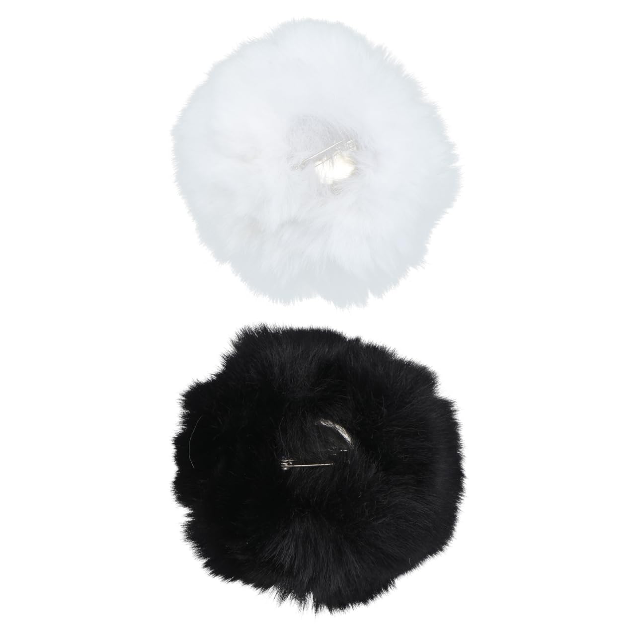 Holibanna 2Pcs Fluffy Bunny Tail Clip on Pom Pom Balls Soft Plush Rabbit Tail Cosplay Costume Accessories for Fancy Dress Party Photo Props