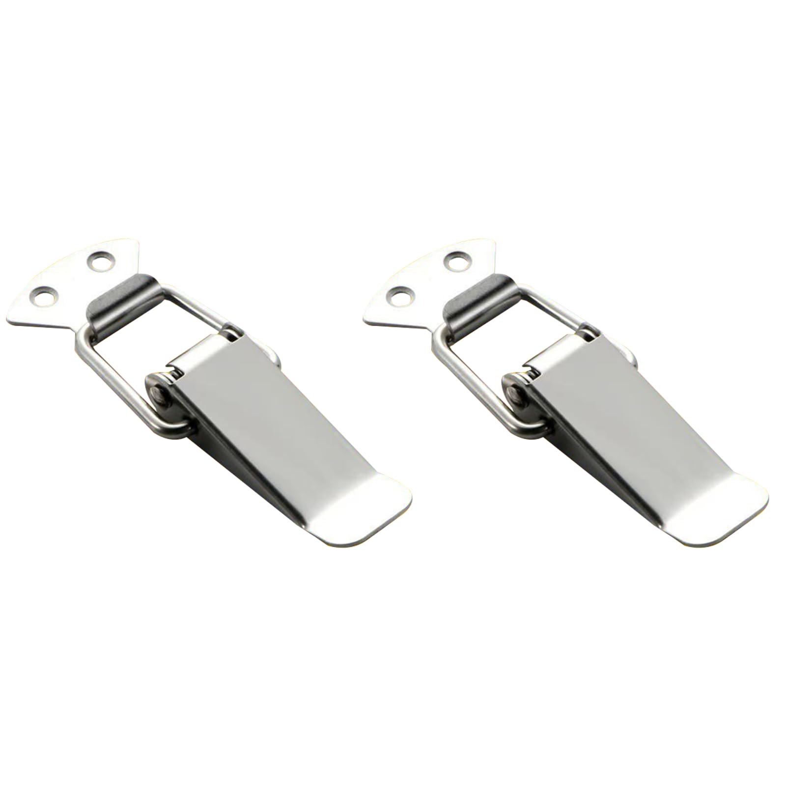 2PCS Spring Loaded Toggle Latch Unlocked.304 Stainless Steel Tension Clasp 90MM,Loaded Catch Clips Duck Billed Buckles,Toggle Clamp Latches for Box Drawer Cabinet