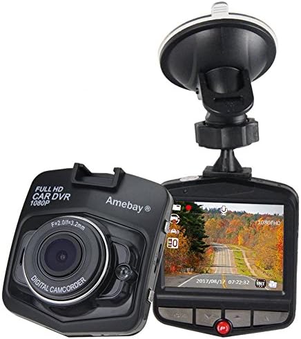 Dash Camera for Cars,Amebay 2.31'' Dash Cam FHD 1080P Car Vehicle Dashboard DVR Camera Video Recorder with 16GB Micro SD Card,Black