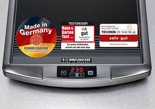 ROMMELSBACHER CERAN® Grill CG 2308/TC - Made in Germany, SCHOTT CERAN® Grillfläche, Temperatur von 80 - 280 °C… – Bild 4