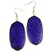 SUNYIK Women's Lapis Lazuli Oval Dangle Earrings Stone Jewelry