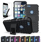 iPhone 7 Plus Case, CINEYO(TM) heavy Duty Rugged Dual Layer Case with kickstand (Apple Iphone 7 Plus case Black) (Black)