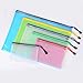 Outus 6 Pieces 6 Size Zipper File Bags Mesh Document Bag File Pouch Storage Zipper Bags for Cosmetics Offices Supplies Travel Accessories, 6 Colors