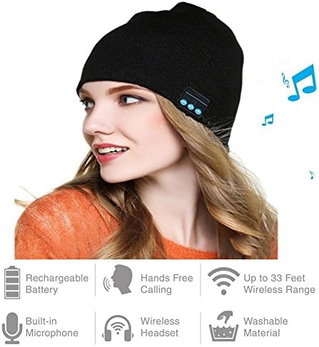Bluetooth Hat Homegoal Wireless Bluetooth Beanie Hat Cap with Musicphone Speakerphone Stereo Headphone Headset Earphone Speaker Mic for Fitness Outdoor Sports Skiing Running