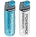 Powerade Chug Water Bottle 28 oz 2 pack clear / blue