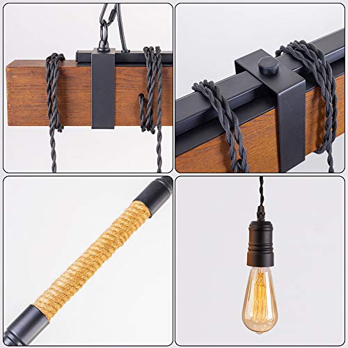 Industrial Island Pendant Light with 8 E26 Bulb Sockets Painted Finish