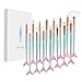 Apr.Fairy Mermaid Makeup Eye Brushes Set 15pcs 3D Fish Scale Brush Kit Eyeshadow Eyeliner Eyebrow Blending Pencil Beauty Tools