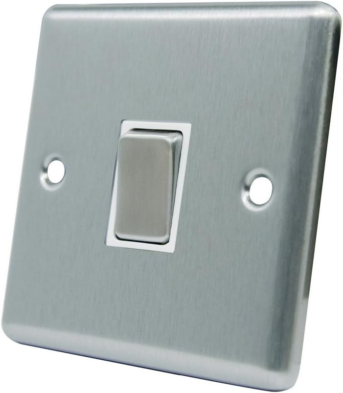 Alliance Electrical AET CSC1GSWIWSI 10A 1-Gang Satin Chrome Metal Rocker Light