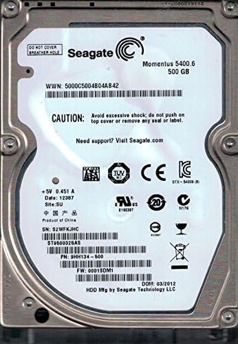 Amazon Com Seagate Stas P N 9hh134 500 F W 0001sdm1 Su S2w 500gb Computers Accessories