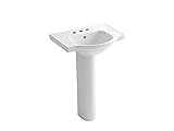 Kohler 5266-4-0 Veer 24" pedestal bathroom sink