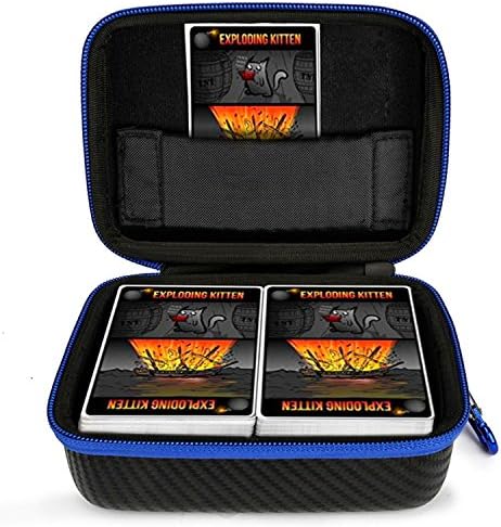 DOUBI Travel Case for A Card Game About Kittens and Explosions and Sometimes Goats - Fits Up to 400 Cards, Including 1x Removable Divider,1x Carabiner