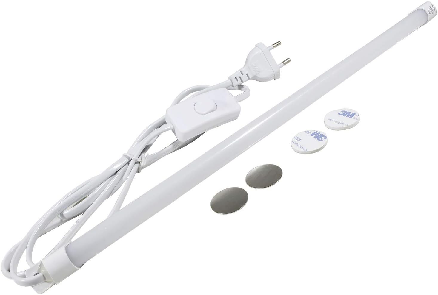 IKSACE LED Under Cabinet Lights 72LED 43CM,Under Kitchen Lighting, Under Counter LED Light Strip, Perfect for Countertops, Shelf, Work Space,220V,Natural White 4000k