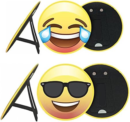 Fridge Emoji Face Magnet, Large 6” Face with Easel Back for Table Top Party Décor, or Place on Refrigerator, School White Board, Kids Bedroom Art, Office Gift for Women & Men, Made in USA