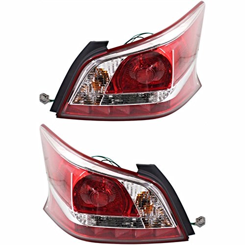 Fits 13-15 NISSAN ALTIMA SEDAN LEFT & RIGHT TAIL LAMP ASSM STAND TYPE W/RED TRIM