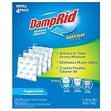 DampRid FG92 Moisture Absorber Easy-Fill System Refill, 4-10.5-Ounce Packets