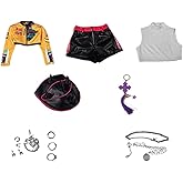 Cosfun Cosplay Costume Womens Uniform Set Tops Jacket Shorts Full Outfits for Stage Performance Halloween