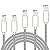 Sharllen MFi Certified iPhone Charging Cable 2X3FT/2X6FT/10FT Nylon Braided iPhone Charger USB Fast Charging&Syncing Cord Cables Compatible iPhone XS/Max/XR/X/8P/8/7/7P/6/iPad 5 Pack (3FT-5Pack)