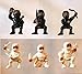 40 Black & White Mini Karate Ninjas Warriors Fighters Figures Cupcake Cake Toppers Ninja Kung Fu Guys Martial Arts Men Lot Party Favors