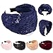 Women Lace Headband Retro Hair Band Wide Headwrap Hair Accessories - Black, 20cm*10cm
